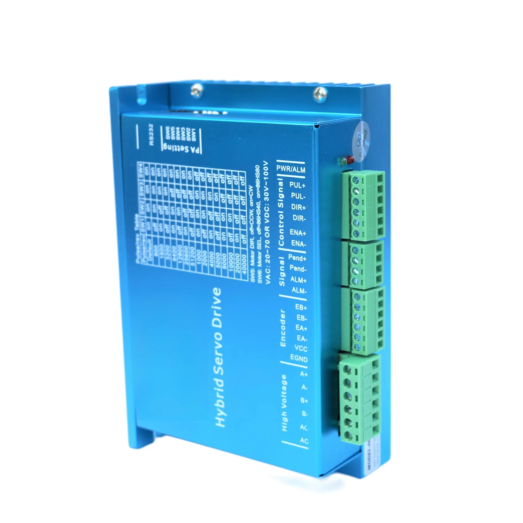 High Quality LEADSHINE HBS86H Closed-Loop Hybrid Servo Driver with Stepper Motor 20V-70V Input Compatible 42/57/60 Series Motors