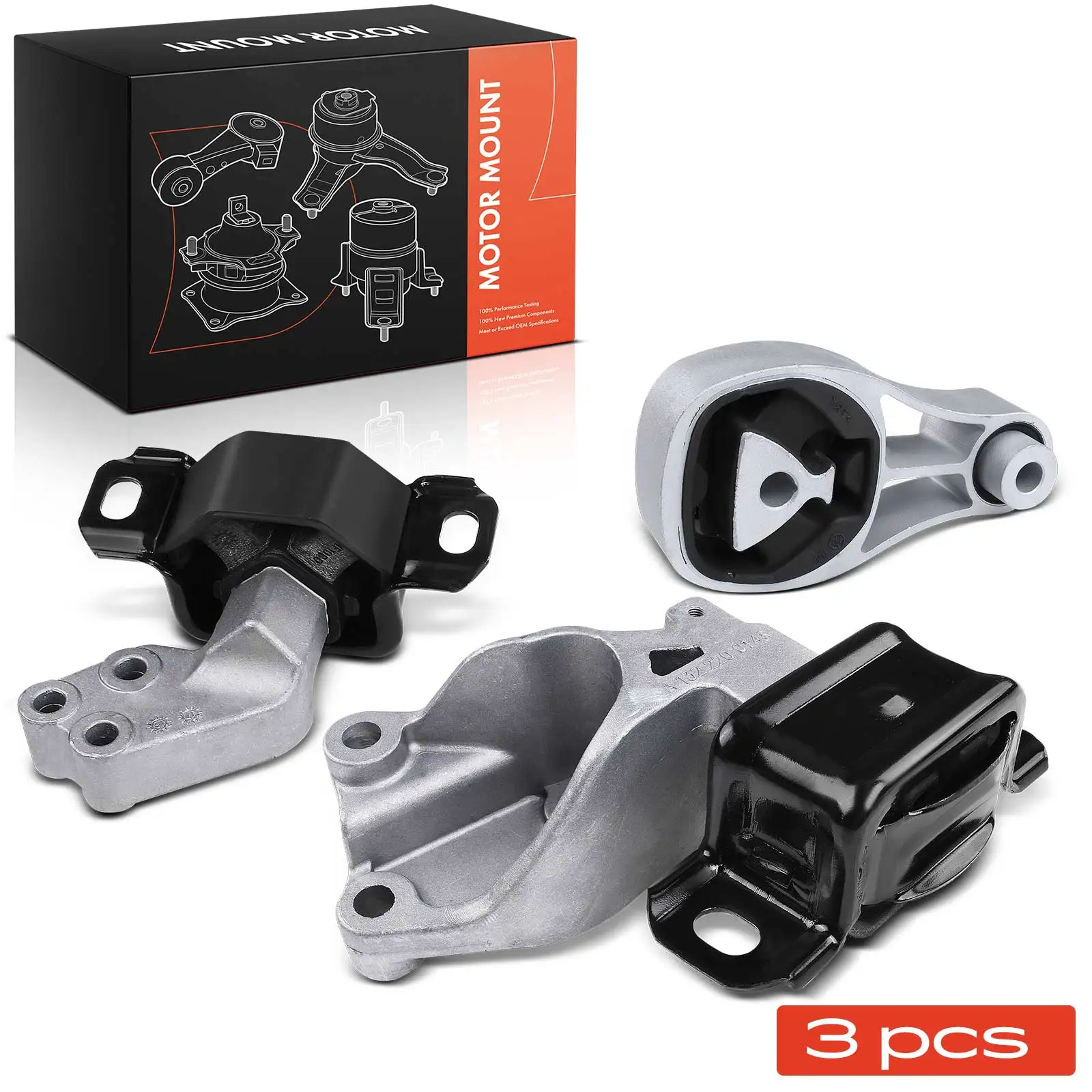 Frankberg 1x Motoronderstel + 1x Koppelsteunonderstel + 1x Transmissieonderstel voor Smart Fortwo Cabriolet Coupé 450 451A1322200248