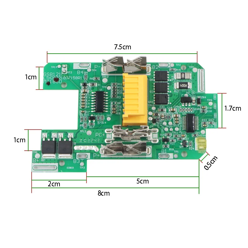 Bl1890 li-ion bateria caso pcb proteção de carregamento placa de circuito escudo caixa BL1860-15 para makita 18v 9.0ah etiqueta caixas