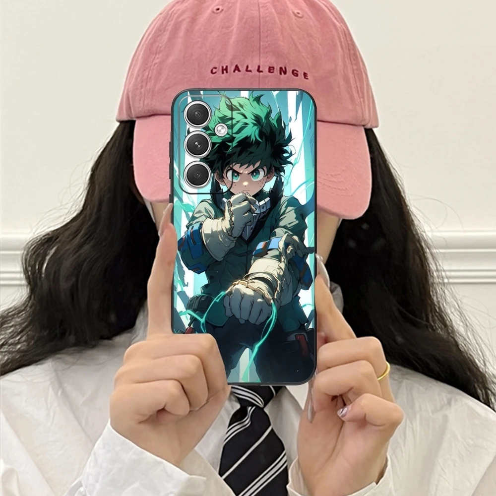 Hero Midoriya Izuku Cell Phone Case for Samsung Galaxy S24 S23 S22 S21 S20 S10 S9 Plus FE Ultra Lite Black Phone Cover Shell