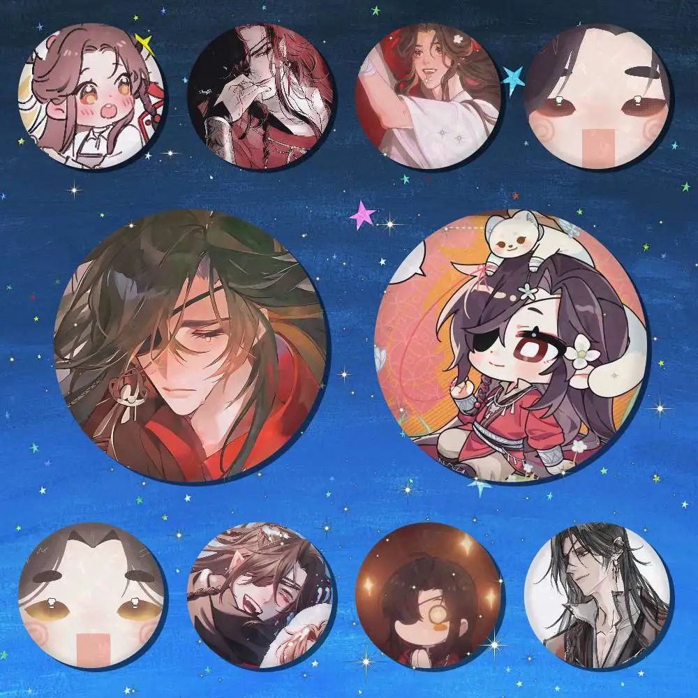 Anime Heaven Officials Blessing Fashion Button Badge Pin Set Cool Anime Game Cartoon Music Design Brooch For Backpack Clothes