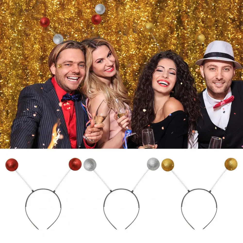 

Party Headband Spring Design Glitter Ball Decor Hair Hoop Cartoon Style Autumn Winter Birthday Celebration Accessories
