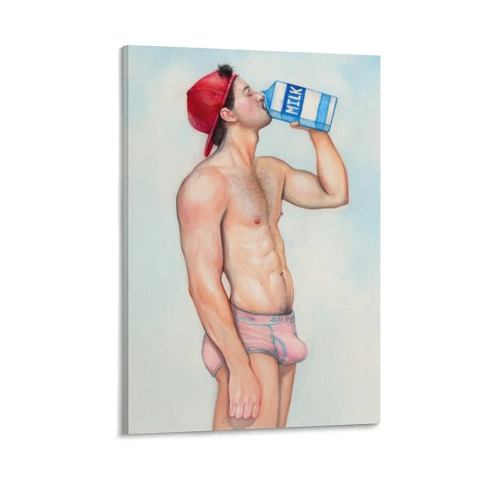 

Enjoy your milk. Watercolor painting Canvas Painting house decoration room decors aesthetic