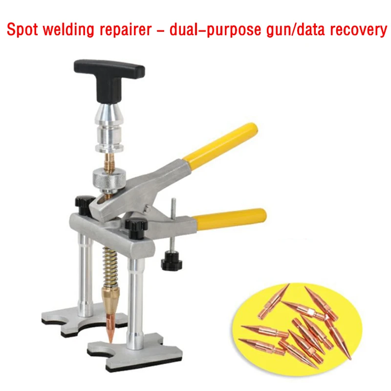 0-50mm Sheet Metal Puller Data Recovery Car Dent Repair Tool 360° Rotary Handle No Putty Finishing Spot Welding Puller