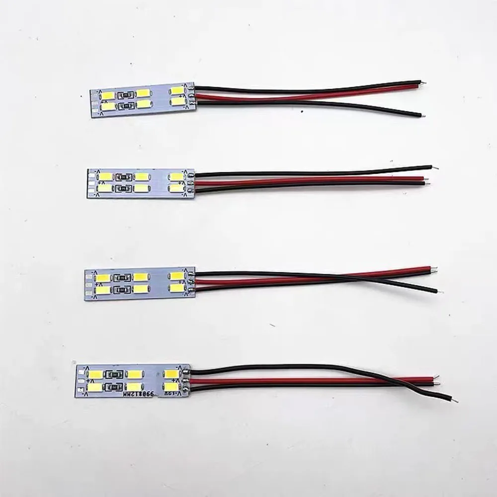 10pcs 12v 24v LED Hard Strip 4cm 8cm 12cm 16cm 20cm Double Row Rigid Bar 3000k 4000k 6000k CCT Car Truck Ship Machine Boat