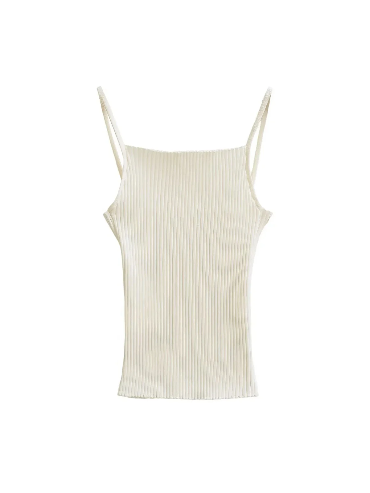 Dopasowana dzianinowa kamizelka na ramiączkach damska letnia nowa elastyczna talia top w stylu amerykańskim Sle Bal Faion Ba Design