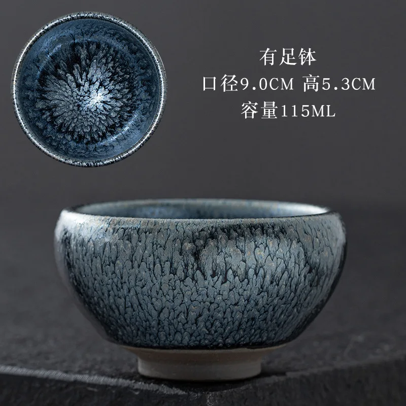 Jianyang Jianzhan الصانع بالجملة السيراميك مائة زهرة قطرة الزيت كوب ماستر كوب الكونغ فو فنجان شاي تذوق كوب سميك الجسم الشاي S #1