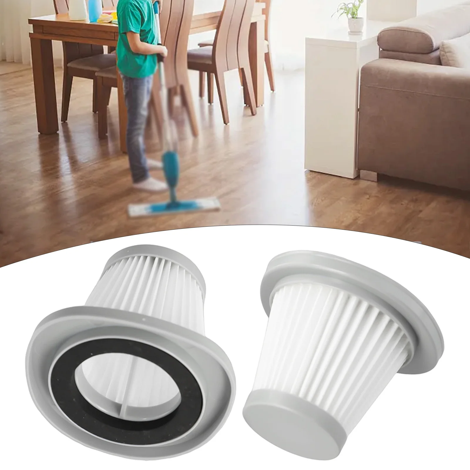 2pcs Filters For Deerma DX118C DX128C Vacuum Cleaner Accessories Element Replacement Attachment Household Cleaning Spare Parts