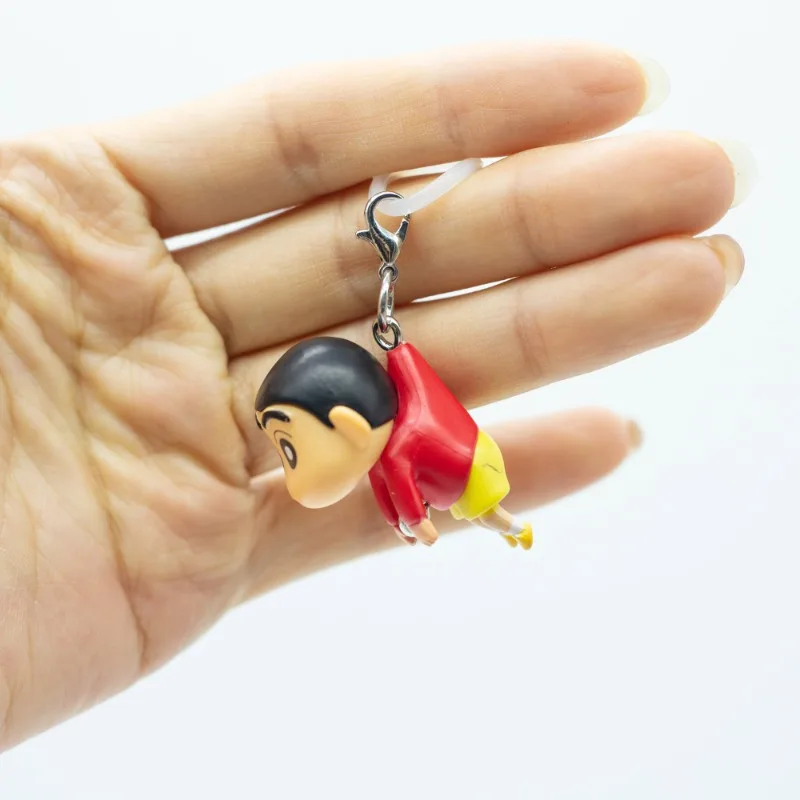 Figurki Miniaturowe Crayon Shinchan w Kapsułkach, Zawieszki, Niespodzianki w Pudełkach, Model Zabawki Anime, Figurki Kolekcjonerskie, Ozdoby