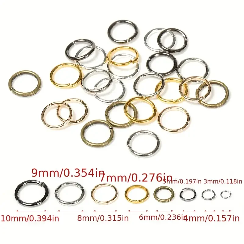 Wholesale Open Circle Jump Rings Necklace Bracelet Earring Pendant Connectors DIY Making Jewelry Crafts Accessories