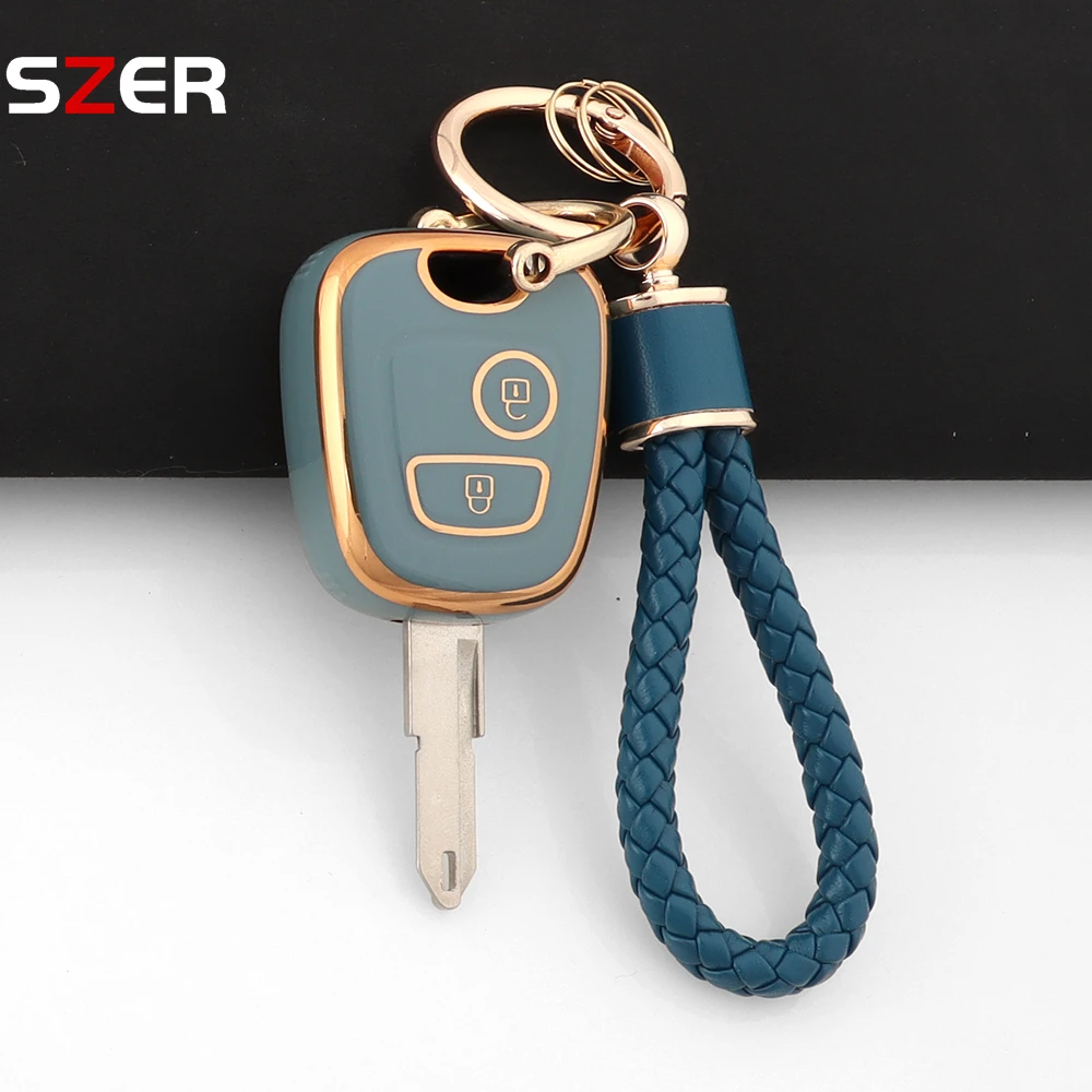 TPU Shell Fob For Peugeot 107 206 207 307 For Citroen C1 C2 C3 C4 For Toyota Aygo TPU Car Remote Smart Key Case Cover Keychain