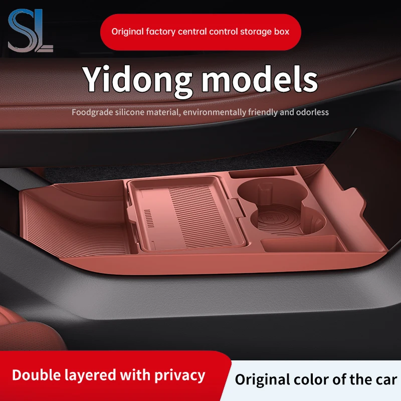 

For Changan Eado Stonic 2025 2026 Storage Box Center Armrest Hidden Box Cup Holder Organizer Interior Accessories