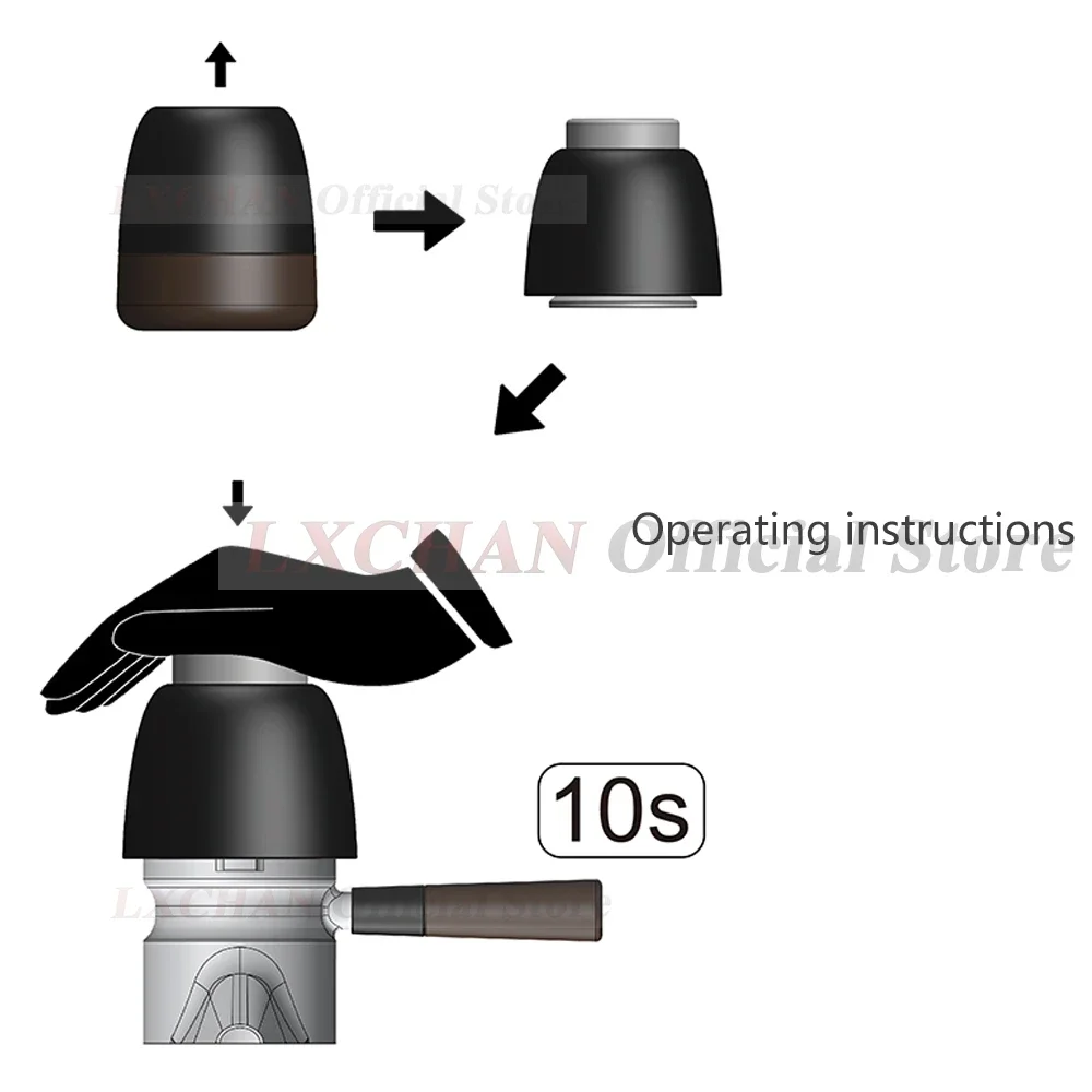Home WIse Vibration Coffee Distributor Tamper 550 Vibrations Per Second with 2 Hammer 53.7 and 58.7 mm Tamper Distributor