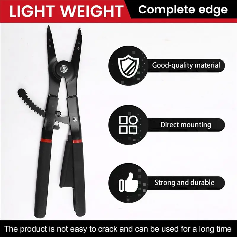 [HOT!A34R】 Retainer Pliers Circlip Pliers Inner Buckle Pliers Replaceable Fixed Ring Pliers Auto Protection Pliers