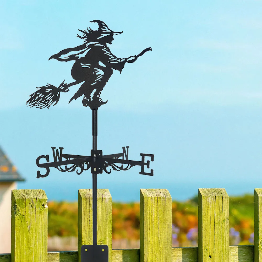 Metal Standing Wind Vanes Cottage Weather Vane Indicator Roof Weather Vane For Outdoors Garden Deco Yard Shed Home Fence Post