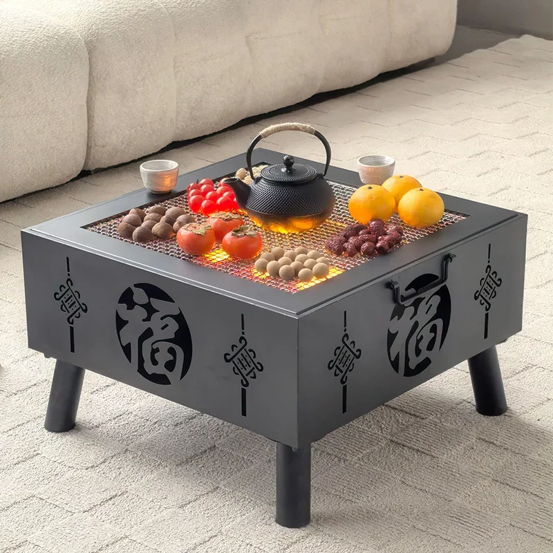 Barbecue Grill Garden Fireplace Tea Table Household Indoor Grill Set Winter Charcoal Fire Heating Stove Brazier Outdoor