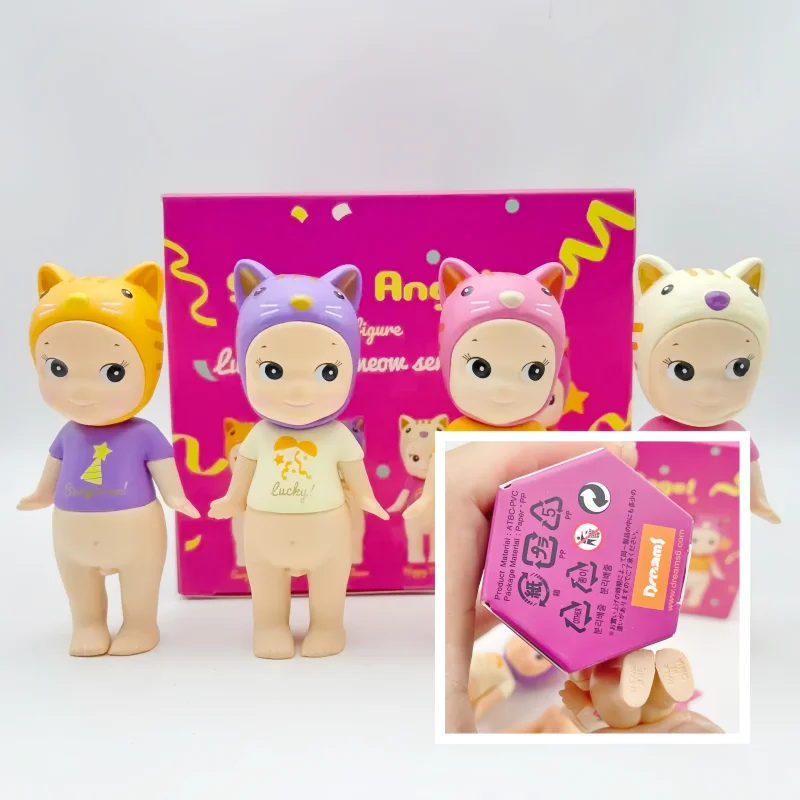 

Sonny Angel Lucky Meow Meow Series Mini Figure Cat Doll Cartoon Blind Box Figurine Cute Ornament Toy Collection Decor Gift