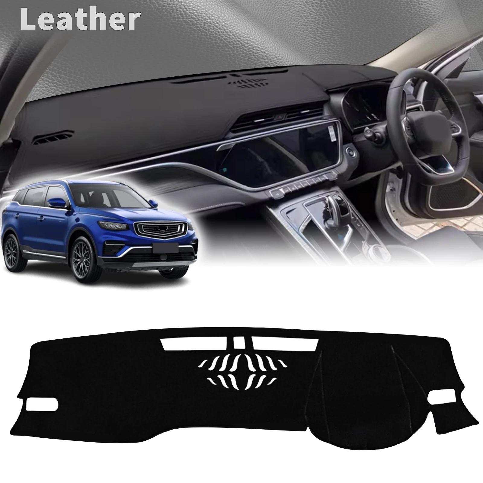 

Подходит для Geely Atlas Pro Azkarra 2020-2024: Автомобильные аксессуары, коврик на приборную панель, солнцезащитный козырек, защитный чехол для приборной панели, кожаный коврик-накладка.