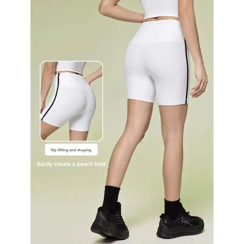 

2025 Women's Yoga Shorts High Waist Abdominal Control Elastic Butt Lifting Three-Point Design Thin Quick-Drying for Fitness