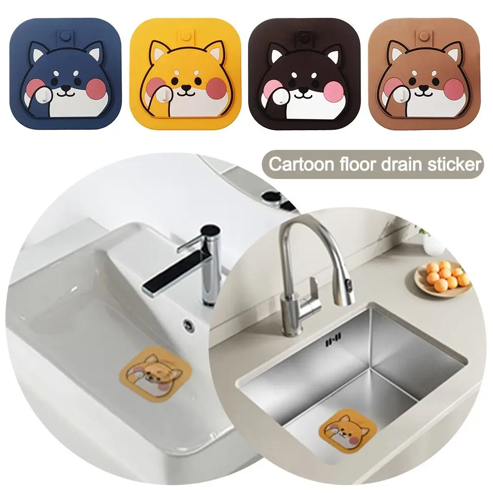 Silicone Sewer Floor Drain Cover Anti-blocking Thickened Floor Drain Sticker Reusable Insect-Proof Drainage