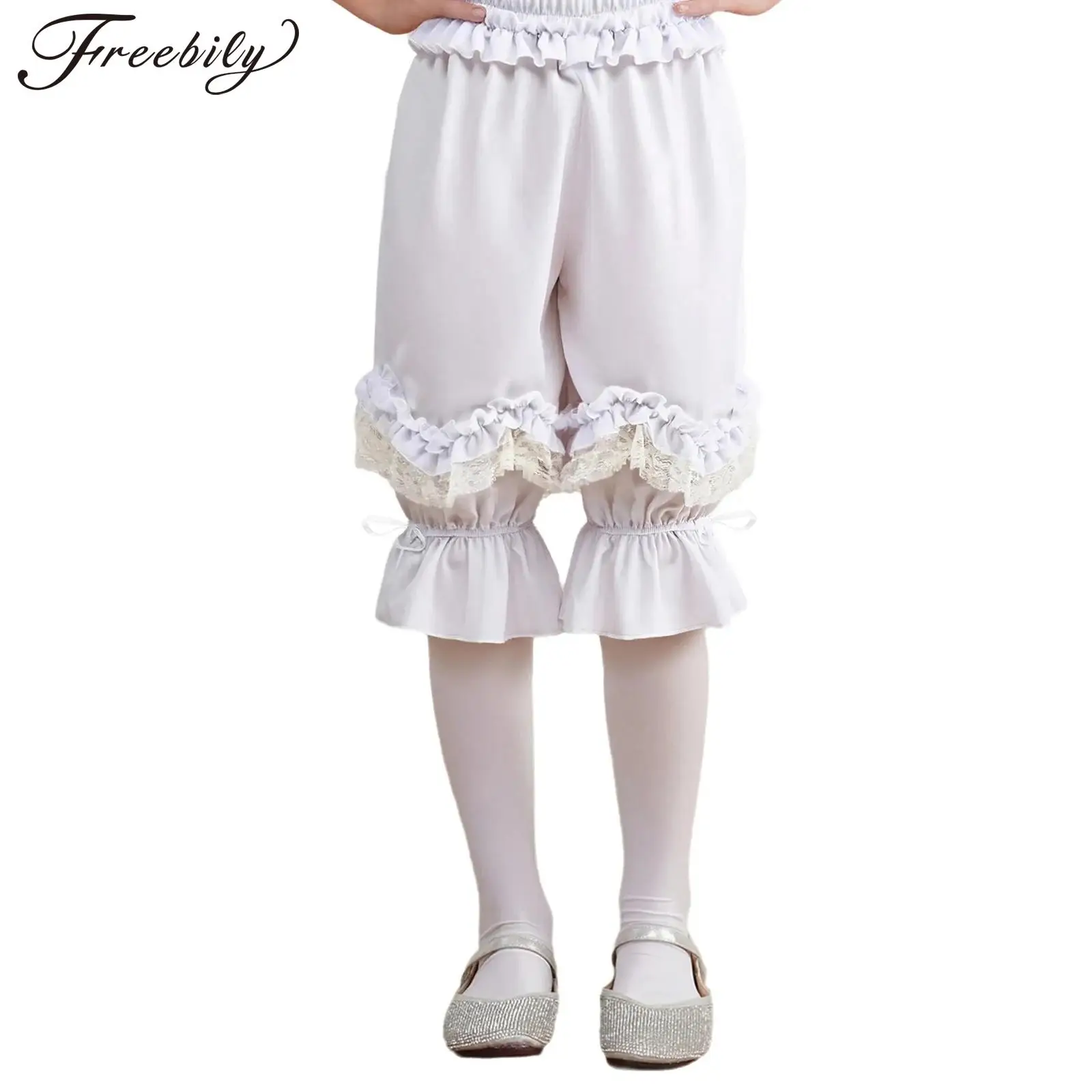 Mittelalterliche Pumphose für Mädchen, viktorianische Hose, Renaissance-Hose, Rüschen-Spitzen-Pantalons, ausgefallene Ball-Theateraufführungen, Kostüme