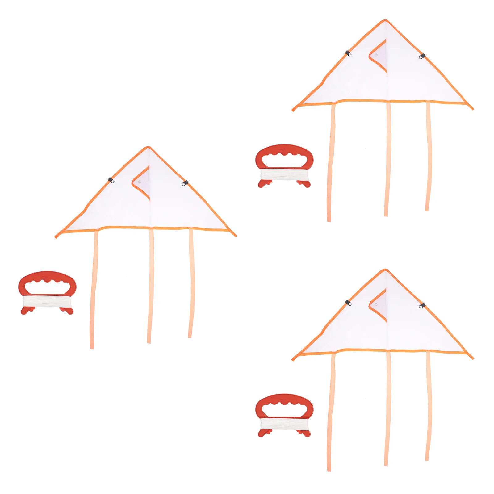 3Sets Kids DIY Painting Kites Blank Graffiti Kits Creative Drawing Educational Set Handcraft Outdoor Flying Fun