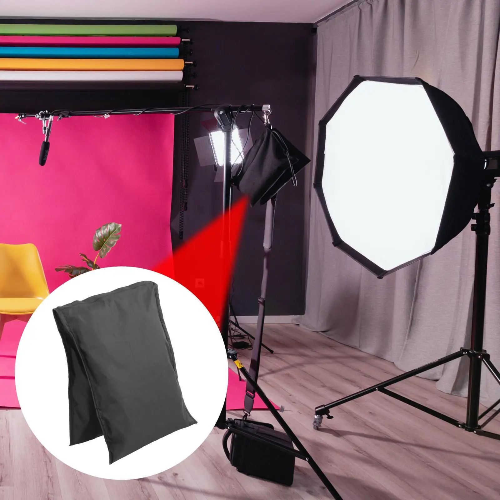 Photographic Sandbag Studio Video Sand Bag Strong and Durable ,Black Accessory for Tripod Lampstand