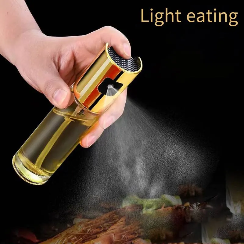 Kitchen Oil Bottle Household Oil Spray Bottle Glass Oil Bottle Press Type Barbecue Olive Oil Atomization Oil Spray Bottle