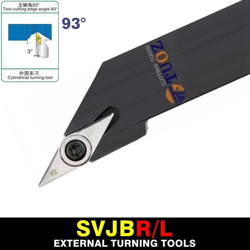 TUOZ SVJBR3232P16 SVJBL3232P16 93° 3232P16 Lathe Turning Tools External Tool Holder Carbide Inserts VCMT 1604 SVJBR SVJBL 32mm