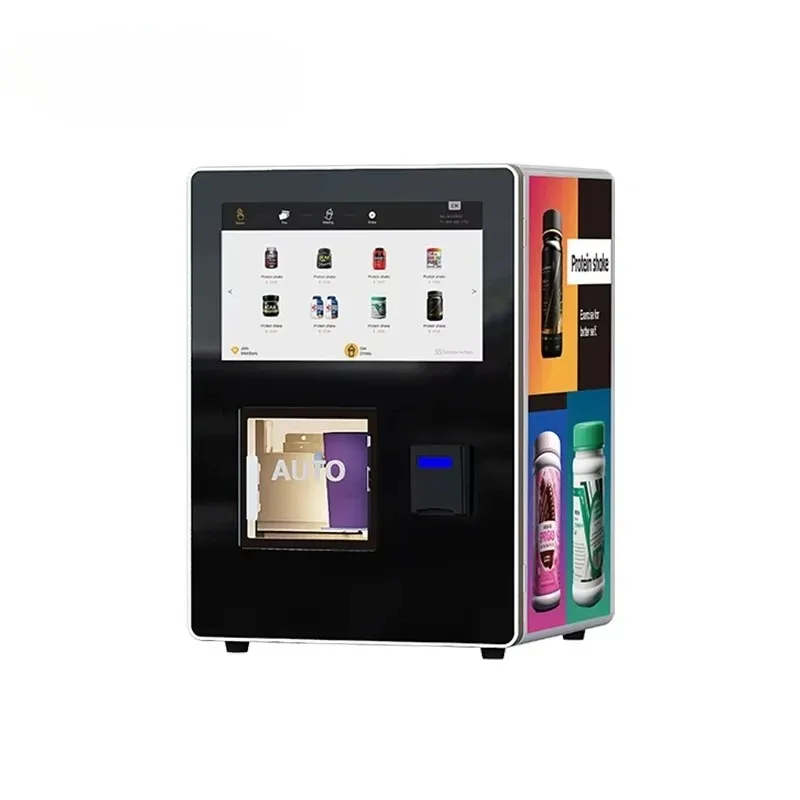 

Новый высококачественный самообслуживающийся тренажер для белковых коктейлей, полностью автоматический дозатор дополнительных добавок с системой оплаты карт