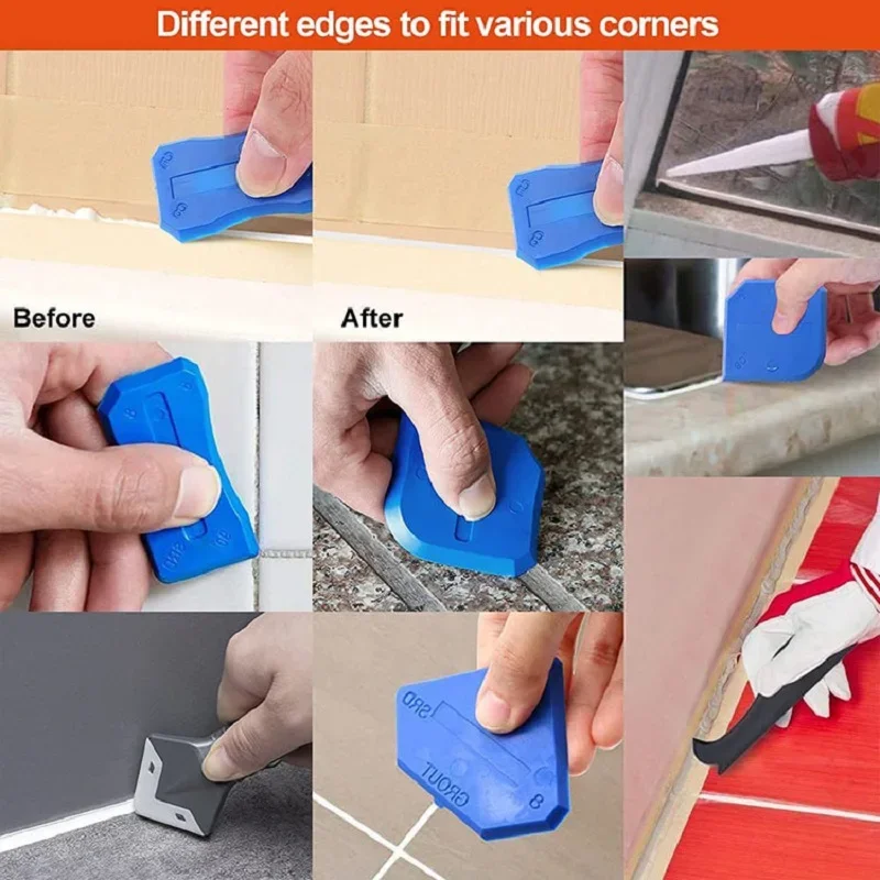 Imagem -03 - Silicone Caulking Tool Kits Junção Selante Espalhador Espátula Raspador Ferramentas de Construção Azulejo Janela Reboque Remoção de Borda 38 Pcs