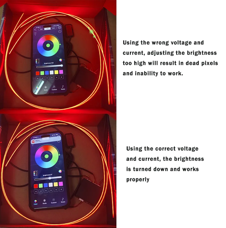 14/18 in 1 LED Acryl Auto Umgebungslicht RGB 64 213 Farbe Symphonie Acryl APP Streamer Atmosphäre Lampe Kit Eine Zone Dual Zone – Detail 25