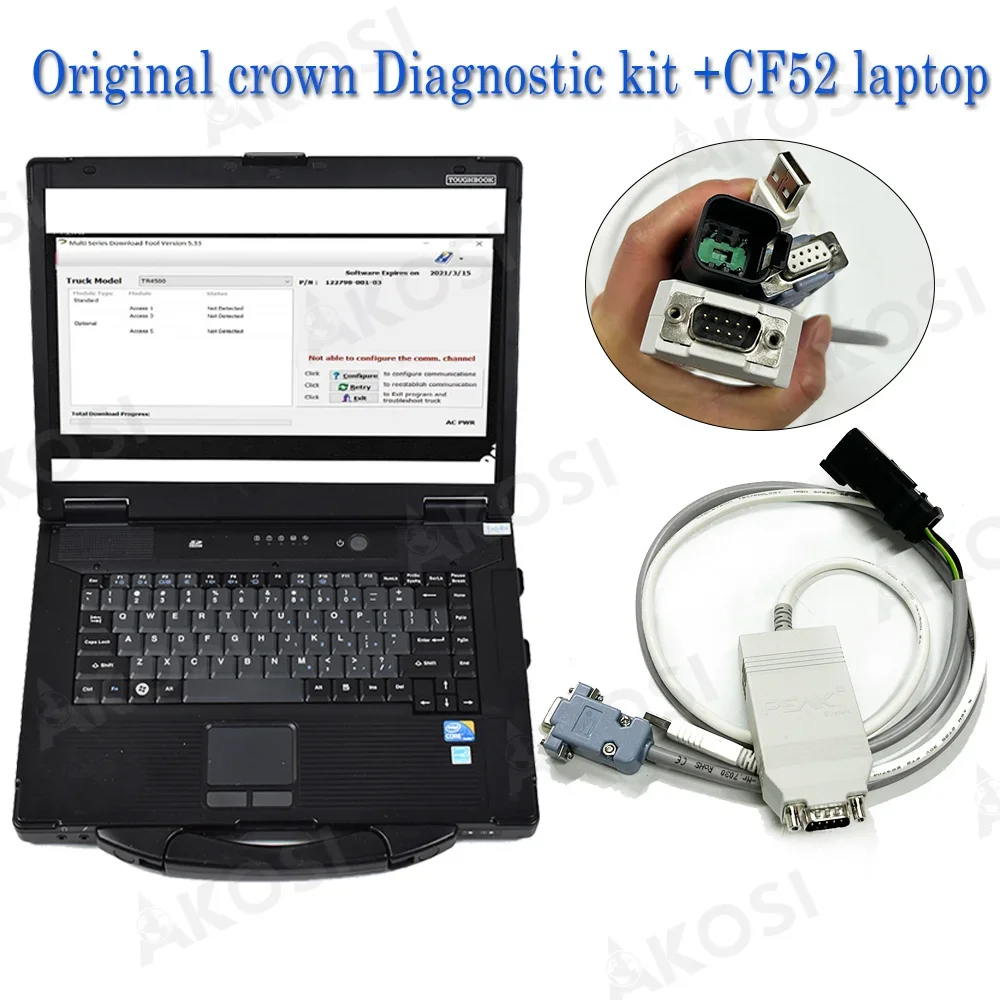 New For original Pcan-Crown CAN Interface automotive scanner full system diagnostic tool for crown forklift diagnostic +CF52