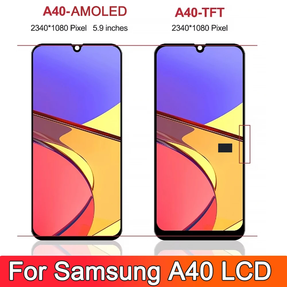 AAA+ Quality Display Screen for Samsung A40 A405 A405F LCD Screen Touch Digitizer Assembly for samsung a40 lcd display