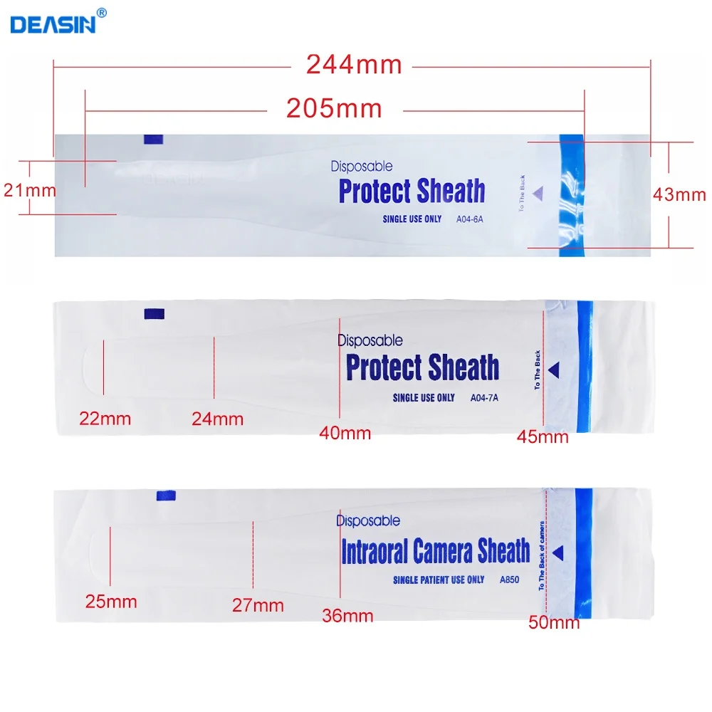 

high-definition Dental Intraoral Camera Handpiece Sleeve / Disposable Intraoral Camera Sheath