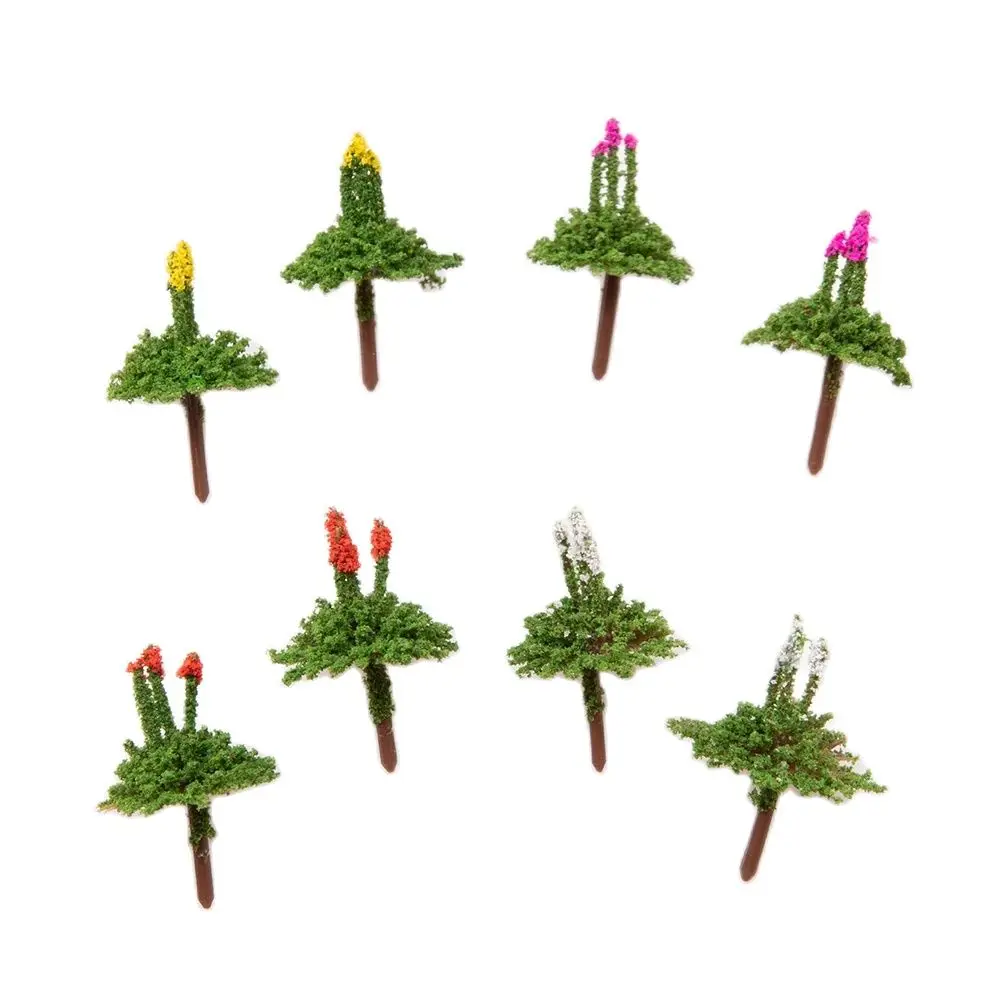 10pcs 3.5cm Miniature Flower Cluster Simulation Grass DIY Model Making Railway Train/Architecture Building Kits for Diorama