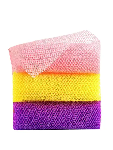 African Exfoliating Sponges Towel Mesh Bath Scrub Washcloth Double Side Wash Bath Loofah for Smooth Skin Back Shower Scrubb