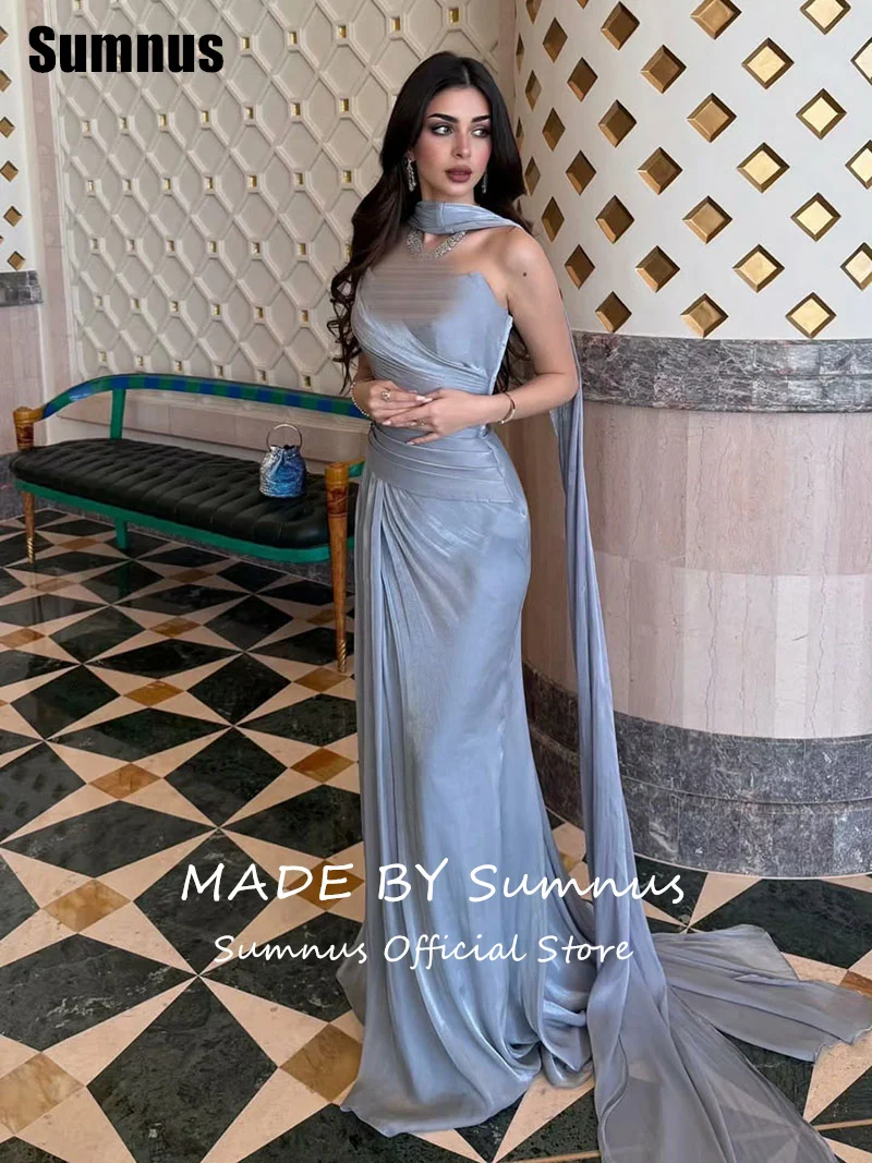 Sumnus Modern Mermaid Prom Dress Sleeveless Sweetheart Pleats Side Slit Party Dresses Floor-Length Evening Dress Customized - Image 2