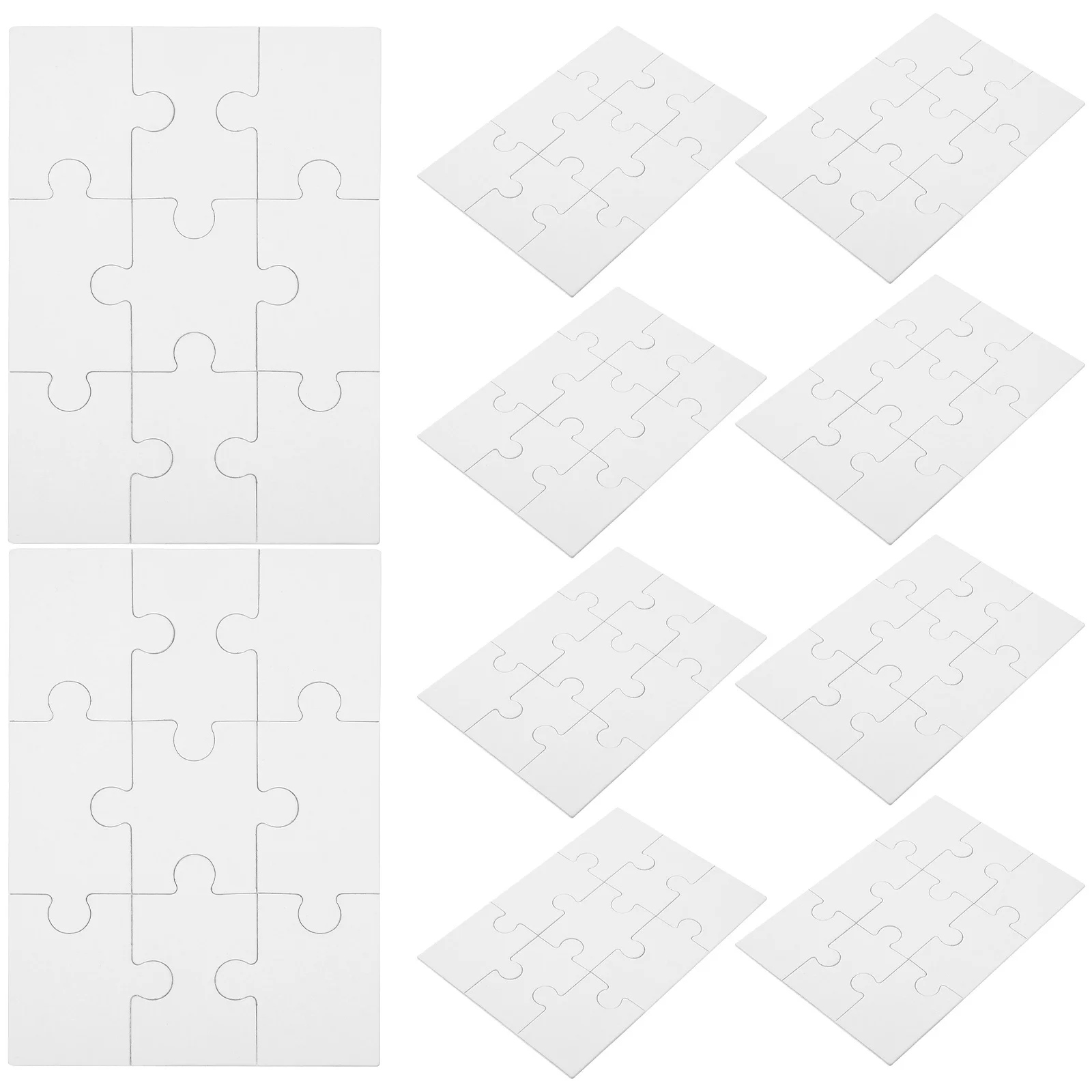 Blank Puzzles For Kids Wooden Drawing Diy Craft Jigsaw Puzzle Pieces For Coloring Educational Activity Game Puzzle