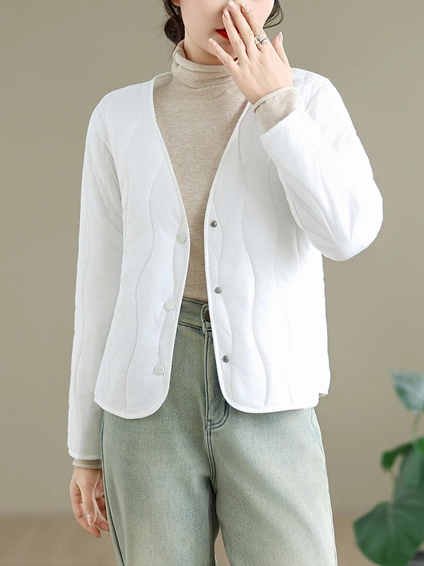 เสื้อแจ็คเก็ตอเนกประสงค์น้ำหนักเบา บุด้วยขนเป็ด สำหรับใส่เป็นเสื้อตัวในหรือเสื้อตัวนอก แฟชั่นผู้หญิง คอลเลคชั่นใหม่ ฤดูใบไม้ร่วง ฤดูหนาว