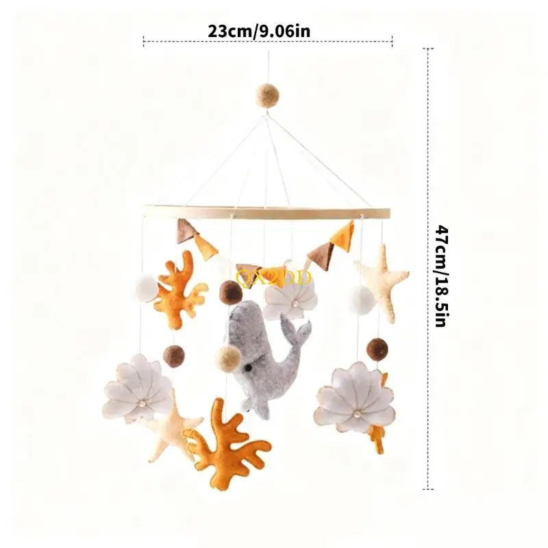 QX2D Baleia Corais Oceano Tema Brinquedo Móvel Berço Do Bebê Para Desenvolvimento Sensorial E Rastreamento Visual