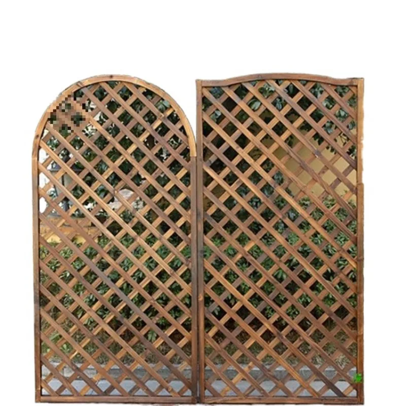 Wooden fence Solid outdoor wooden fence Wall balcony fence Anti-corrosion wooden partition Climbing vine frame Hanging