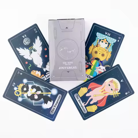 10.3*6Cm Yin Yang The Cat Univercat Taort Cards English Visions Divination Edition Deck Board Playing Games 83Pcs