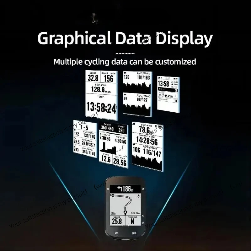 Bike Computer Cycling Odometer Wireless Speedometer Route Navigation ANT + Bluetooth 5.0 Accessories