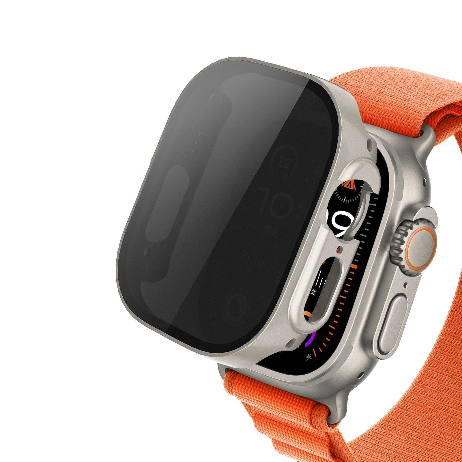 Gehärtetes Glas + Preventschutzhülle für Apple Watch 49 mm, 44 mm, 40 mm, 45 mm, Anti-Spion-Displayschutzfolie, iWatch-Serie SE 6 8 7 9 Ultra 2