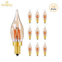 10PCS E12 E14 LED Bulb C22 220V 110V 2W Decorative Light Bulb Energy Saving 2200K Warm White Filament Light 360 Degree Lamp