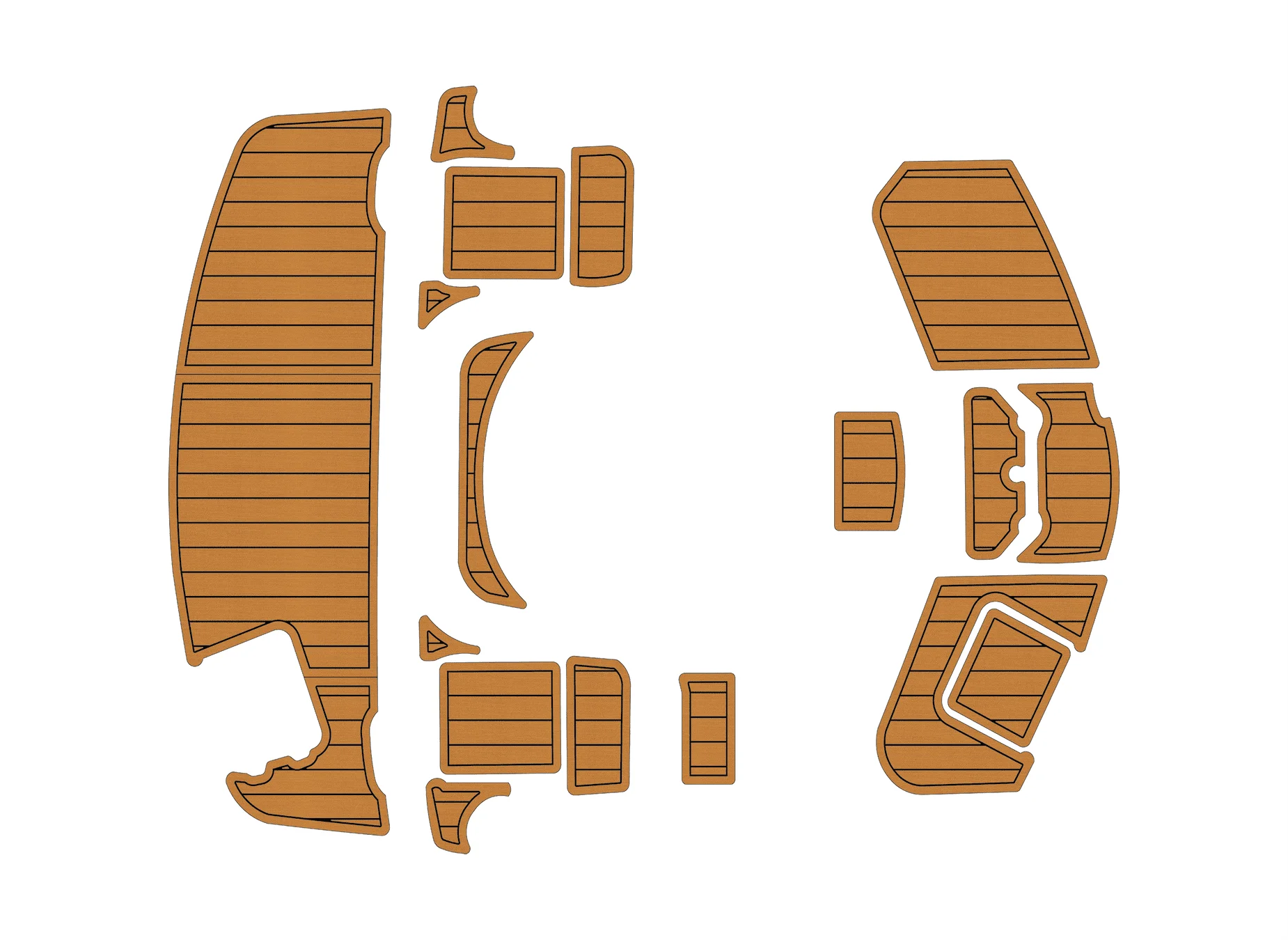 

Нескользящий коврик из морского искусственного тикового EVA - 2012 Hurricane 220 Sundeck, самоклеящаяся подушка для палубы лодки 1/4 дюйма (6 мм) для кокпита и палубы