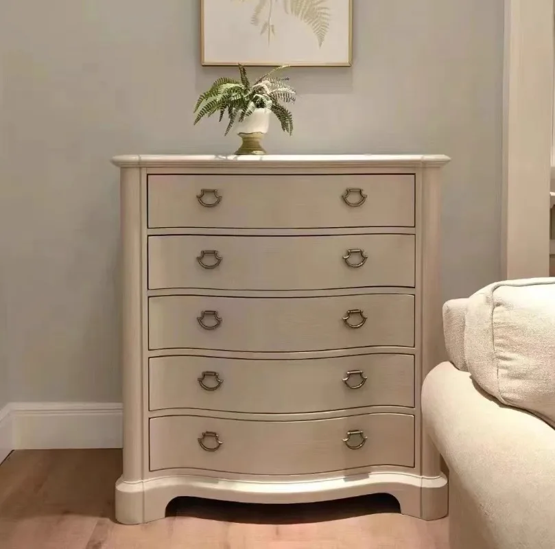 9段チェスト寝室収納収納キャビネットフレンチロマンチックリビングルーム玄関キャビネットソファサイドキャビネット家具