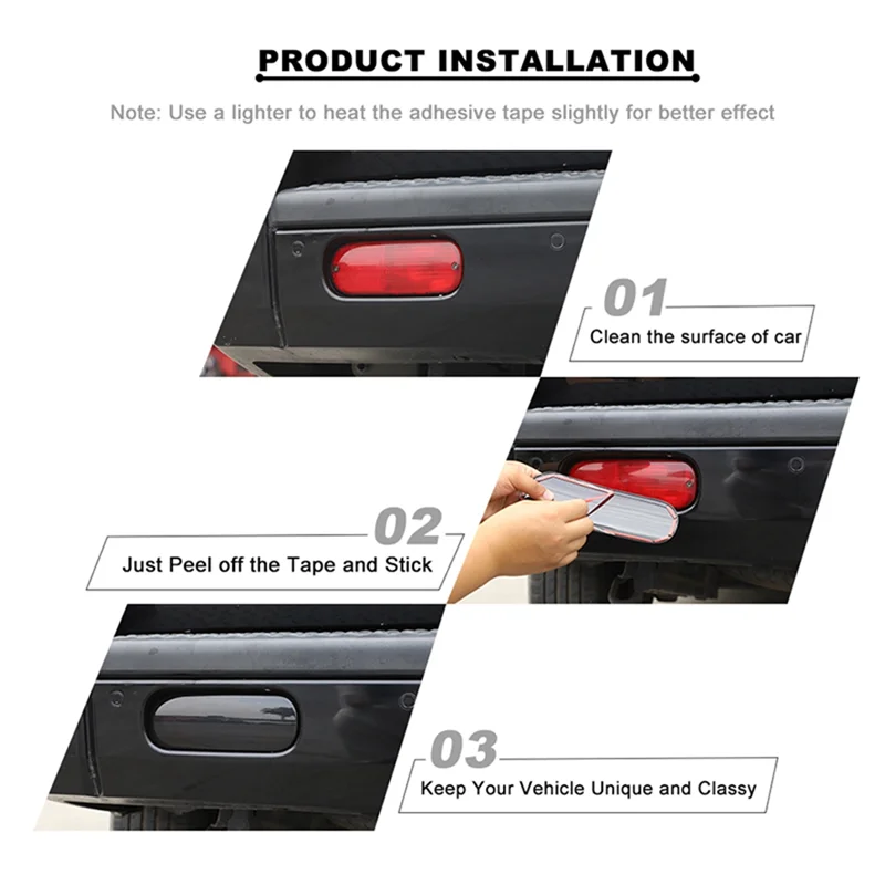 

A21F-For Jeep Commander 2006-2010 Rear Fog Light Cover Taillight Lamp Cover Decoration Trim Exterior Replacement Parts Smoked Bl