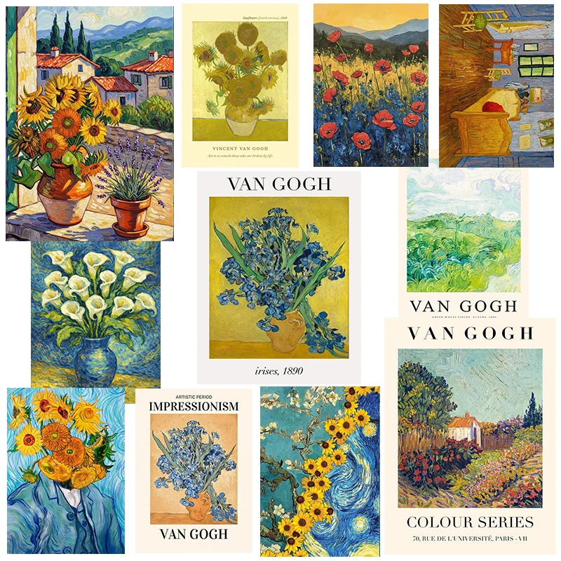 Great Painter Vincent Van Gogh Poster Kraft Paper Famous Oil Painting Posters DIY Vintage Home Room Bar Cafe Art Wall Decor Gift